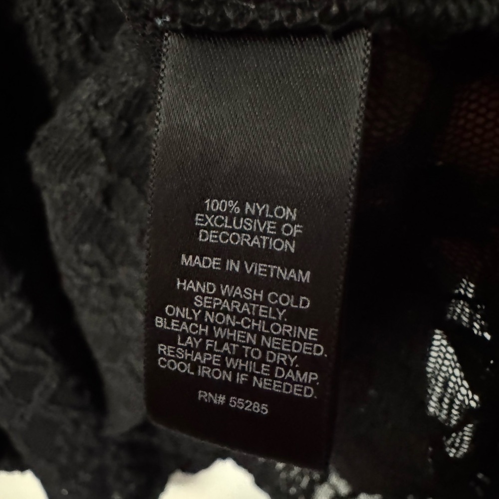 Express Black Nylon Lace Racerback Tank Top - Picture 3 of 4